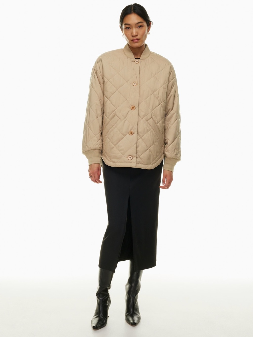ARITZIA Wilfred, NWT, Quilted Button-Front Liner Jacket, Pavant, XL